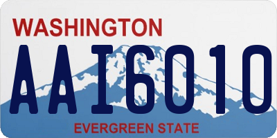 WA license plate AAI6010