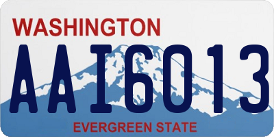WA license plate AAI6013
