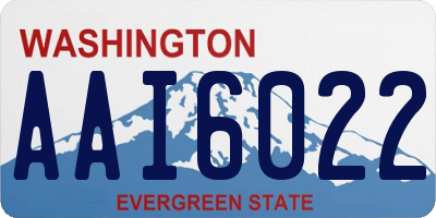 WA license plate AAI6022