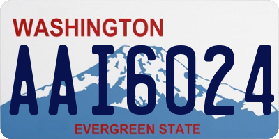 WA license plate AAI6024