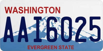 WA license plate AAI6025