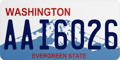 WA license plate AAI6026
