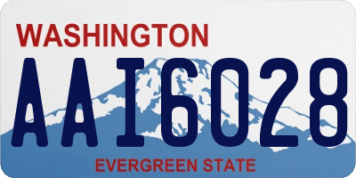 WA license plate AAI6028