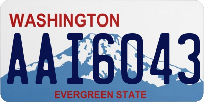 WA license plate AAI6043