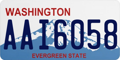 WA license plate AAI6058