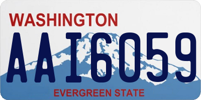 WA license plate AAI6059