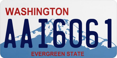 WA license plate AAI6061