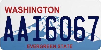 WA license plate AAI6067