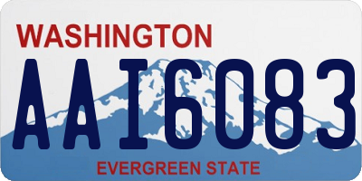WA license plate AAI6083