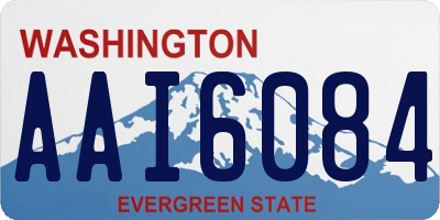 WA license plate AAI6084