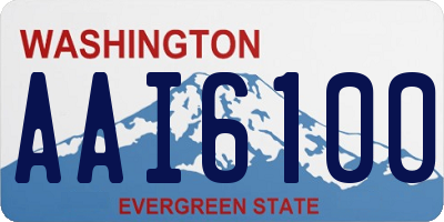WA license plate AAI6100