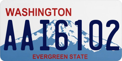 WA license plate AAI6102