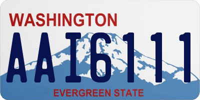 WA license plate AAI6111