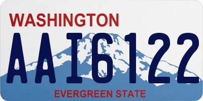 WA license plate AAI6122