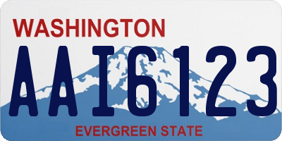 WA license plate AAI6123