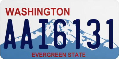 WA license plate AAI6131