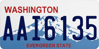 WA license plate AAI6135