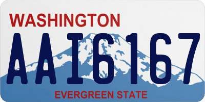 WA license plate AAI6167