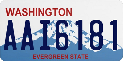 WA license plate AAI6181