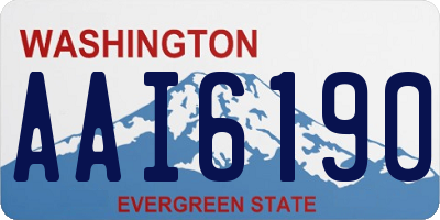 WA license plate AAI6190