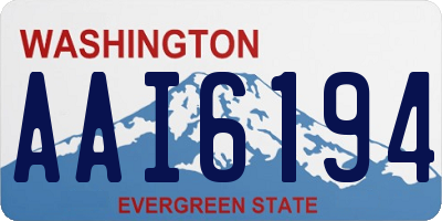 WA license plate AAI6194