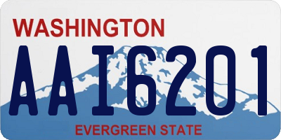 WA license plate AAI6201