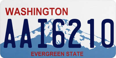 WA license plate AAI6210