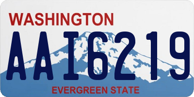 WA license plate AAI6219
