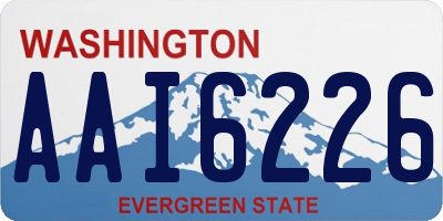 WA license plate AAI6226