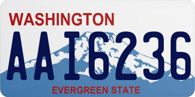WA license plate AAI6236