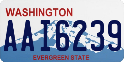 WA license plate AAI6239