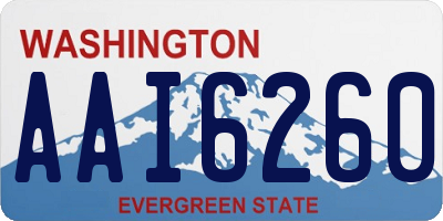 WA license plate AAI6260