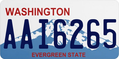WA license plate AAI6265