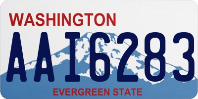 WA license plate AAI6283