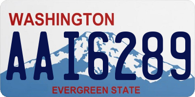 WA license plate AAI6289