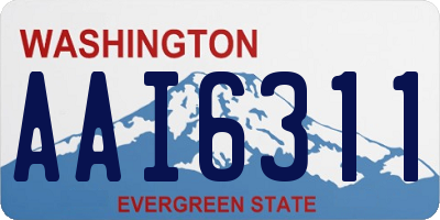 WA license plate AAI6311