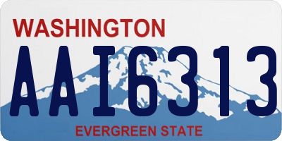 WA license plate AAI6313