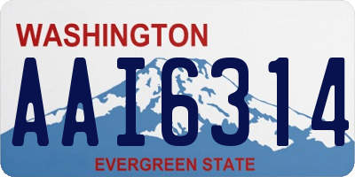 WA license plate AAI6314
