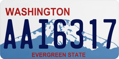 WA license plate AAI6317