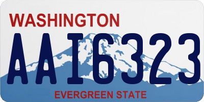 WA license plate AAI6323