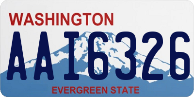 WA license plate AAI6326