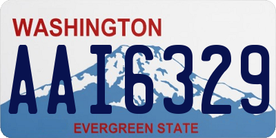 WA license plate AAI6329