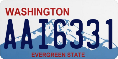WA license plate AAI6331