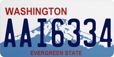 WA license plate AAI6334