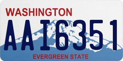 WA license plate AAI6351