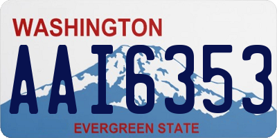 WA license plate AAI6353