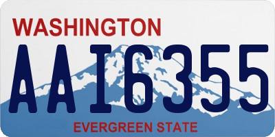WA license plate AAI6355