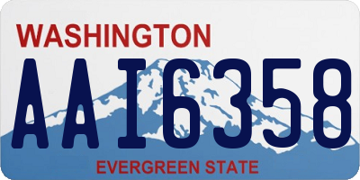 WA license plate AAI6358