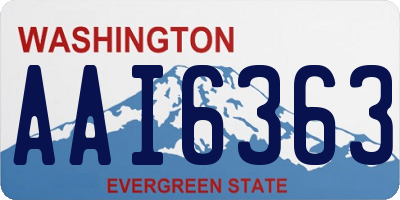 WA license plate AAI6363