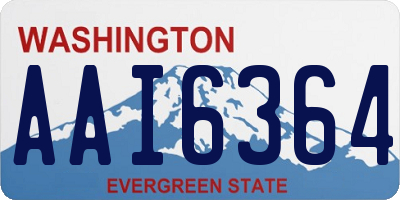 WA license plate AAI6364
